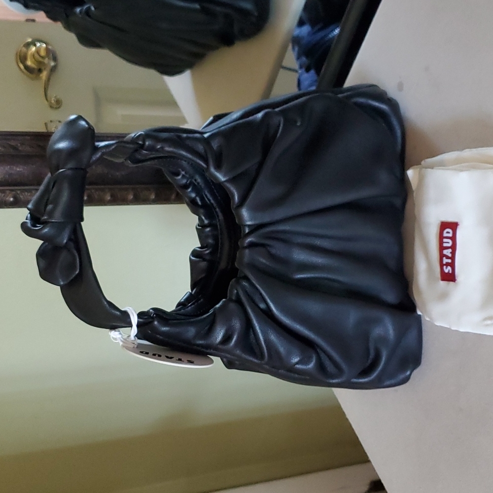 STAUD Black Leather Bag